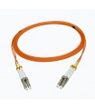 Fibre optique Duplex LC/LC OM1 Multimode 62,5/125 LSOH orange 14 mètres (Fabrication spécifque) 