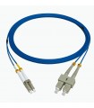 Fibre optique Duplex SC/LC OM4 Multimode 50/125 LSOH bleue 7 mètres 