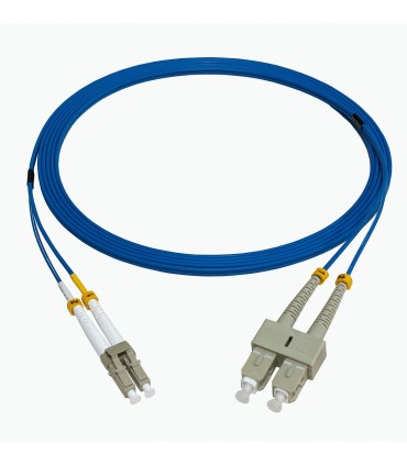 Fibre optique Duplex SC/LC OM4 Multimode 50/125 LSOH bleue 5 mètres 
