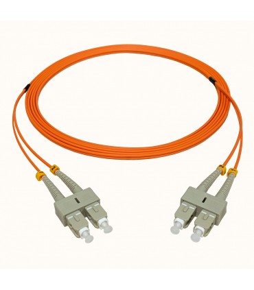 Fibre optique Duplex SC/SC OM4 Multimode 50/125 LSOH orange 15 mètres 