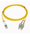 Fibre optique Duplex SC/LC OM4 Multimode 50/125 LSOH jaune 2 mètres 