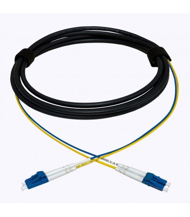 Fibre optique Duplex LC/LC OS2 Monomode 9/125 LSOH Surgainée 3 mètres 