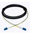 Fibre optique Duplex LC/LC OS2 Monomode 9/125 LSOH Surgainée 3 mètres 