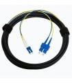 Fibre optique Duplex SC/LC OS2 Monomode 9/125 LSOH surgainée 70 mètres  (Fabrication spécifque) 