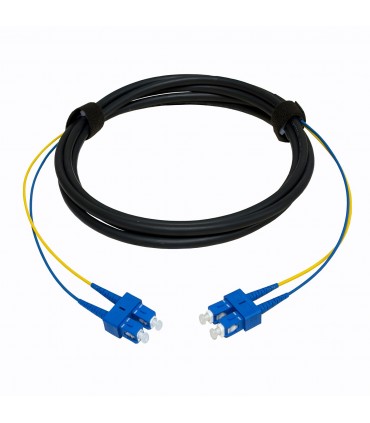Fibre optique Duplex SC/SC OS2 Monomode 9/125 LSOH surgainée 20 mètres  