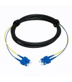Fibre optique Duplex SC/SC OS2 Monomode 9/125 LSOH surgainée 20 mètres  