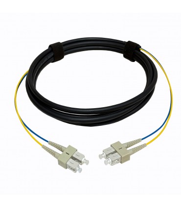 Fibre optique Duplex SC/SC OM4 Multimode 50/125 LSOH Surgainée 25 mètres (Fabrication spécifque) 