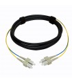 Fibre optique Duplex SC/SC OM4 Multimode 50/125 LSOH Surgainée 15 mètres  (Fabrication spécifque) 