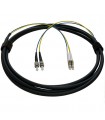 Fibre optique Duplex ST/LC OM2 Multimode 50/125 LSOH surgainée 20 mètres (Fabrication spécifque) 