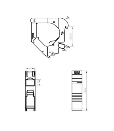 Module Rail DIN pour noyaux keystone 