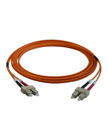 Fibre optique Duplex SC/SC OM1 Multimode 62.5/125 LSOH orange 120 mètres (Fabrication spécifque)