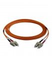 Fibre optique Duplex SC/SC OM1 Multimode 62.5/125 LSOH orange 8 mètres (Fabrication spécifque)