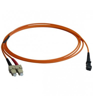 Fibre optique Duplex SC/MTRJ OM1 Multimode 62.5/125 LSOH orange 1 mètre (Fabrication spécifque)