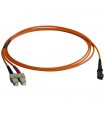 Fibre optique Duplex SC/MTRJ OM1 Multimode 62.5/125 LSOH orange 1 mètre (Fabrication spécifque)