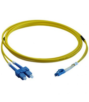Fibre optique Duplex SC/LC OS2 Monomode 9/125 LSOH jaune 10 mètres