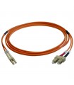 Fibre optique Duplex SC/LC OM1 Multimode 62.5/125 LSOH orange 25 mètres (Fabrication spécifque)