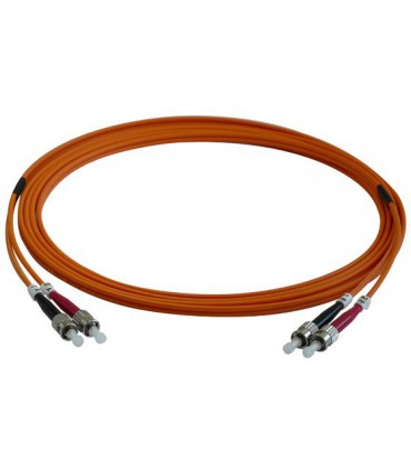 Fibre optique Duplex ST/ST OM2 Multimode 50/125 LSOH orange 3 mètres
