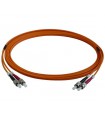 Fibre optique Duplex ST/ST OM1 Multimode 62,5/125 LSOH orange 6 mètres  (Fabrication spécifque)