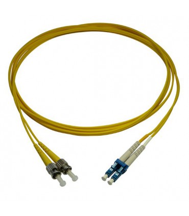 Fibre optique Duplex ST/LC OS2 Monomode 9/125 LSOH jaune 3 mètres