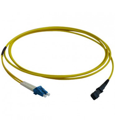 Fibre optique Duplex LC/MTRJ OS2 Monomode 9/125 LSOH jaune 2 mètres (Fabrication Spécifique)