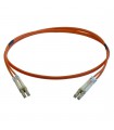 Fibre optique Duplex LC/LC OM2 Multimode 50/125 LSOH orange 17 mètres (Fabrication spécifque)