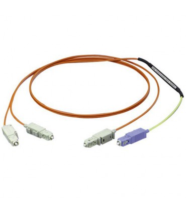 Fibre optique Duplex SC monomode vers SC multimode OM1 LSOH 3 mètres