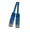 Cordon Cat. 6 RJ45 U/UTP avec manchons bleu 4 mètres (Fabrication spécifque)