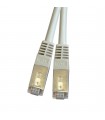 Cordon Cat. 5e RJ45 F/UTP avec manchons gris 1.50 mètre