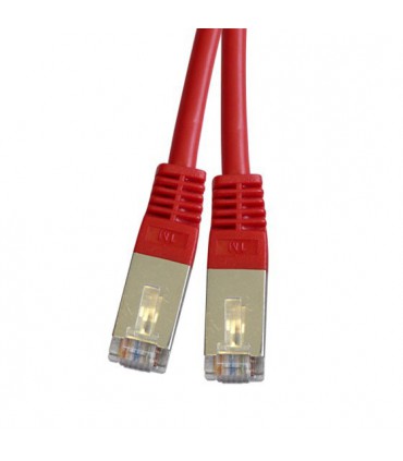 Cordon Cat. 5e RJ45 F/UTP avec manchons rouge 3 mètres