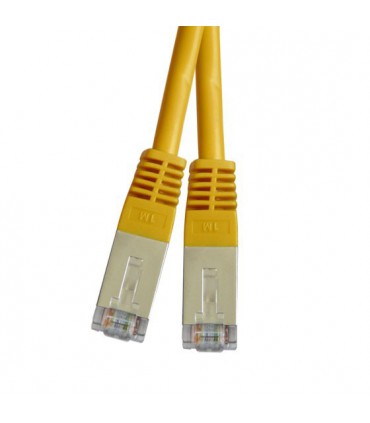 Cordon Cat. 5e RJ45 F/UTP avec manchons jaune 10 mètres