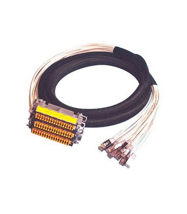 Frette 3 modules RCP/12 RJ45 100 ohms 2 paires câblage croisé (1234-6321) 3 mètres (Fabrication spécifque)