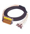 Frette 3 modules RCP/12 RJ45 100 ohms 2 paires câblage croisé (1234-6321) 3 mètres (Fabrication spécifque)