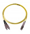  Fibre optique Duplex SC/LC OM3 Multimode 50/125 LSOH jaune 10 mètres 
