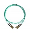  Fibre optique Duplex SC/SC OM4 Multimode 50/125 LSOH turquoise 5 mètres 
