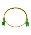 Fibre optique Duplex SC-APC/SC-APC OS2 Monomode 9/125 LSOH jaune 2 mètres