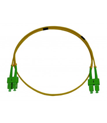  Fibre optique Duplex SC-APC/SC-APC OS2 Monomode 9/125 LSOH jaune 10 mètres 