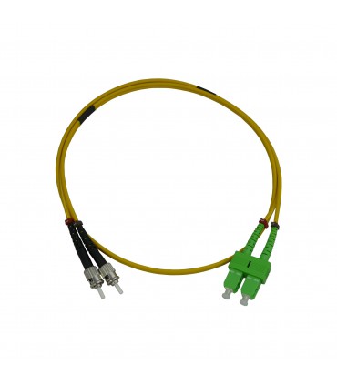  Fibre optique Duplex ST/SC-APC OS2 Monomode 9/125 LSOH jaune 10 mètres 