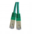  Cordon Cat. 6a S/FTP RJ45 avec manchons vert 2 mètres 
