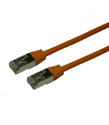  Cordon Cat. 5e RJ45 F/UTP avec manchons orange 0.30 mètre 