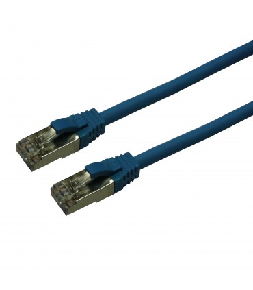  Cordon Cat. 6 RJ45 F/UTP avec manchons snagless bleu 0.30 mètre 
