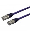  Cordon Cat. 6 RJ45 F/UTP avec manchons violet 1 mètre 