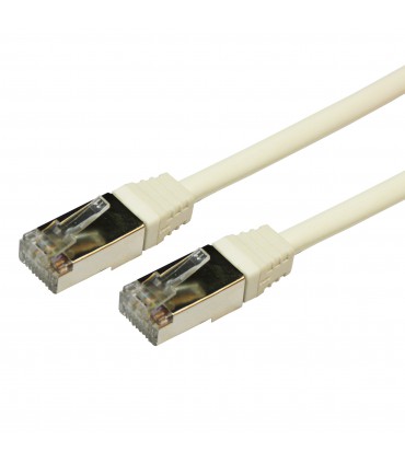 Cordon Cat. 6a S/FTP RJ45 avec manchons blanc 5 mètres