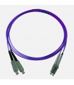  Fibre optique Duplex SC/LC OM3 Multimode 50/125 LSOH violet 3 mètres 