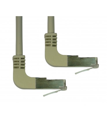  Cordon Cat. 5e RJ45 F/UTP coudé 90° haut/haut gris 2 mètres (fab. spéc.) 