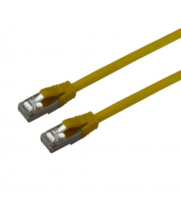  Cordon Cat. 6 RJ45 F/UTP avec manchons snagless jaune 1 mètre 