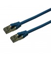  Cordon Cat. 6 RJ45 S/FTP LSOH avec manchons bleu 0.50 mètre 