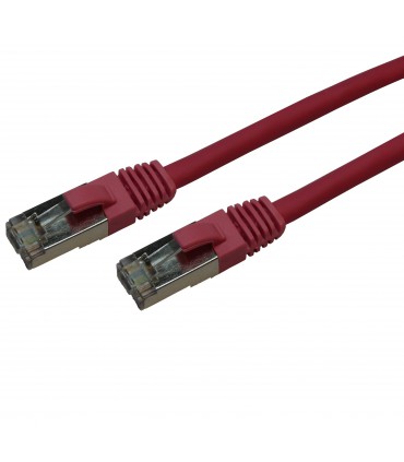  Cordon Cat. 6 RJ45 S/FTP LSOH avec manchons rose 3 mètres (fab. spéc.) 