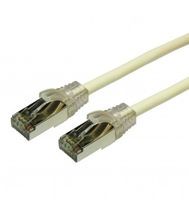  Cordon Cat. 6a RJ45 S/FTP LS0H avec manchon blanc snagless 10 mètres 