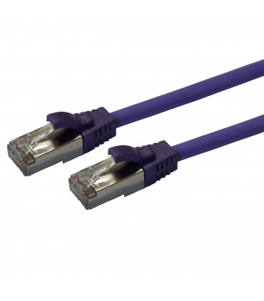  Cordon Cat. 6a RJ45 S/FTP LS0H avec manchon violet snagless 5 mètres 