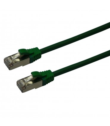  Cordon Cat. 6a RJ45 S/FTP LS0H avec manchon vert snagless 0.50 mètre 